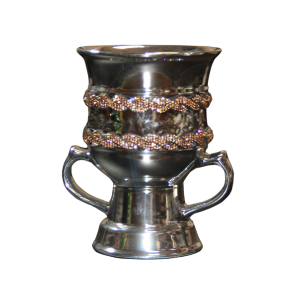 MUBKHAR SILVER WITH BRONZY LINE